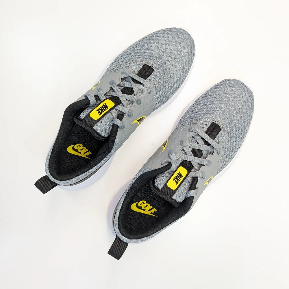 6Y Nike Roshe Golf G Junior Lace Up Grey Yellow Spikeless shoes sie Youth's 6